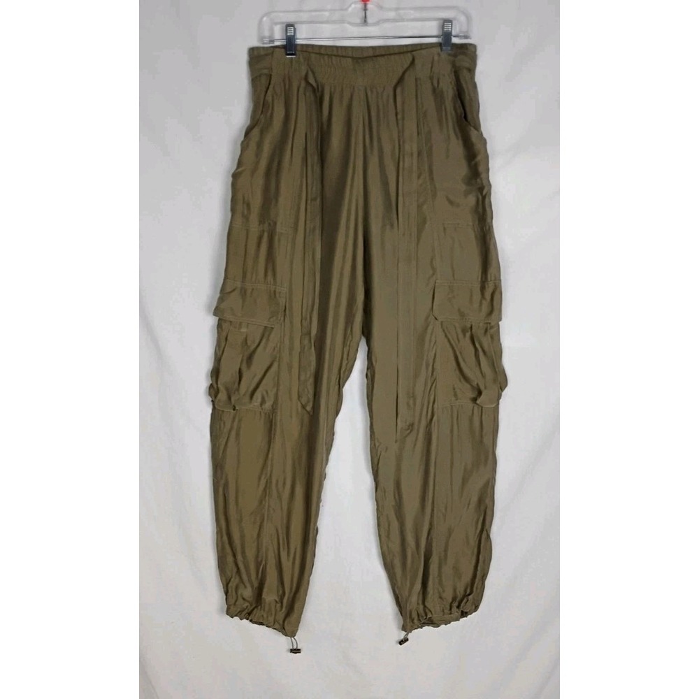 Heartloom New Pants Womens Twill Ginger Jogger Cargo Satin Trim NEW Size M
